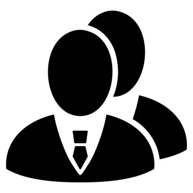 Yöneticileri düz vektör simgesi