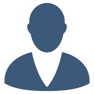 İstemci düz vektör simgesi