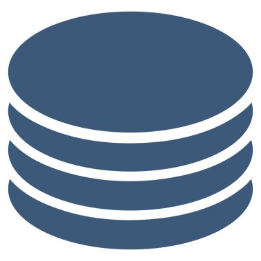 Sikke yığını düz vektör simgesi