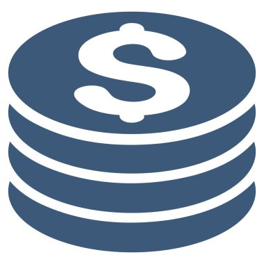Doları para yığını düz vektör simgesi