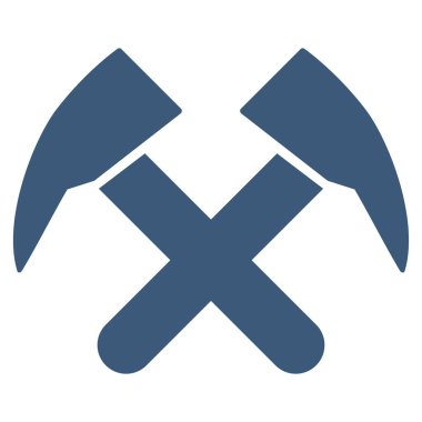 İş çekiç düz vektör simgesi