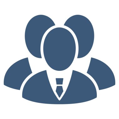 Yöneticisi grup düz vektör simgesi