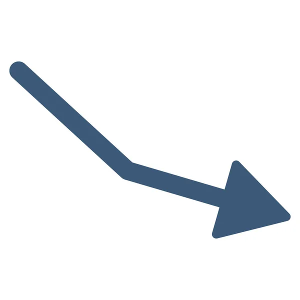 Negativní Trend Arrow ploché vektorové ikony — Stockový vektor