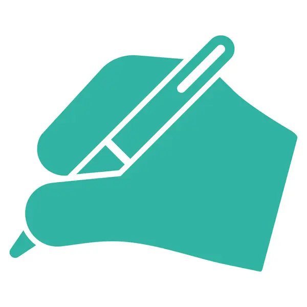 Signature main plat vecteur icône — Image vectorielle