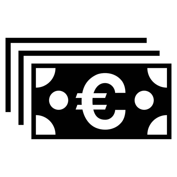 Euro-Banknoten flaches Vektorsymbol — Stockvektor