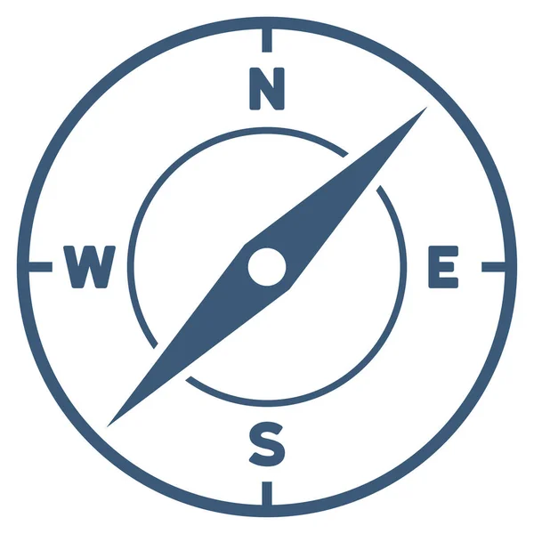 Ikona wektora płaskiego kompasu — Wektor stockowy