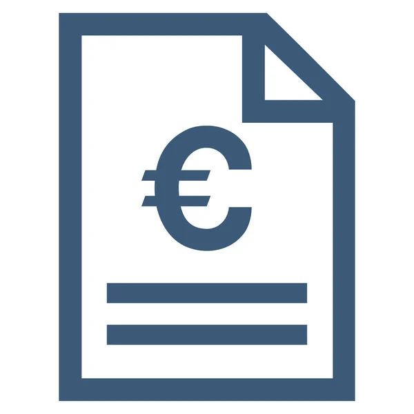 Euro factuur pagina platte Vector Icon — Stockvector