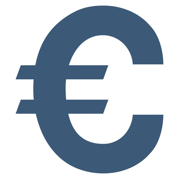 Euro Símbolo Flat Vector Icon — Vetor de Stock