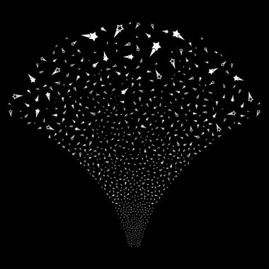 Kaynak akışı konfeti yıldız kutsal kişilerin resmi