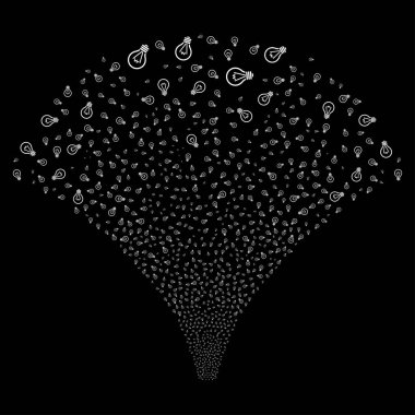 Kaynak akışı elektrikli ampul simgeleri