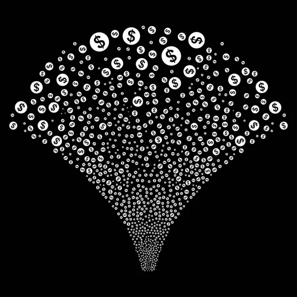 Fonte flusso di icone di denaro — Vettoriale Stock