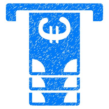 Euro Atm para çekme Grunge simgesi