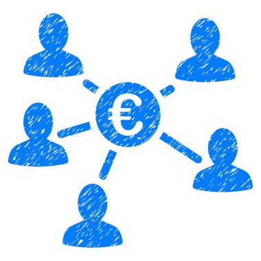 Euro müşteri ödemeleri Grunge simgesi