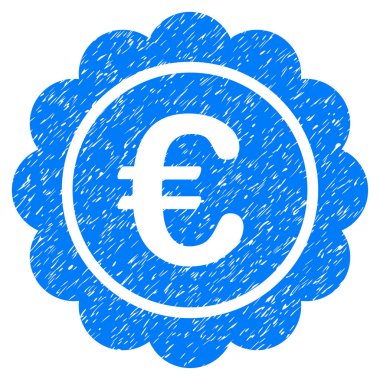 Euro ödül mühür Grunge simgesi