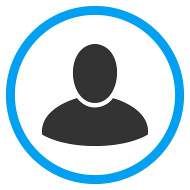 İstemci yuvarlak vektör simgesi