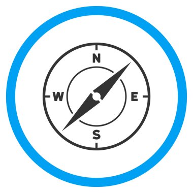 Pusula yuvarlak vektör simgesi