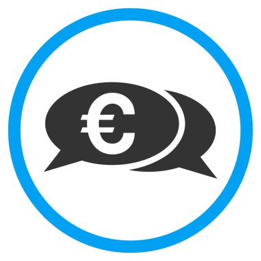 Avrupa sohbet yuvarlak vektör simgesi