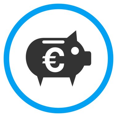 Euro kumbara vektör simge yuvarlak