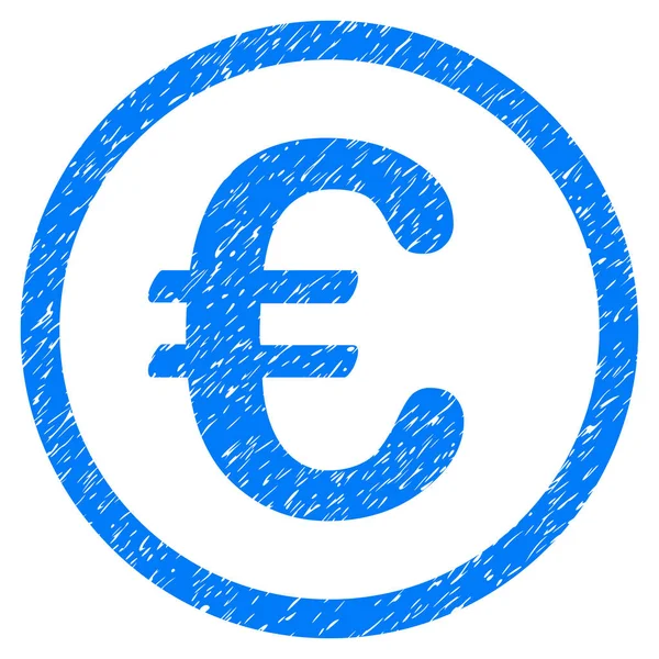 Icona Grunge Euro Coin — Vettoriale Stock