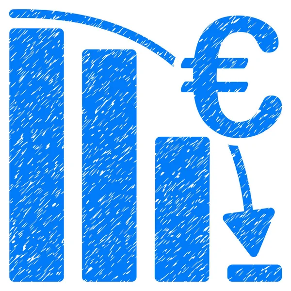 Euro Epic Fail Crisis Grunge Icon — Stock Vector