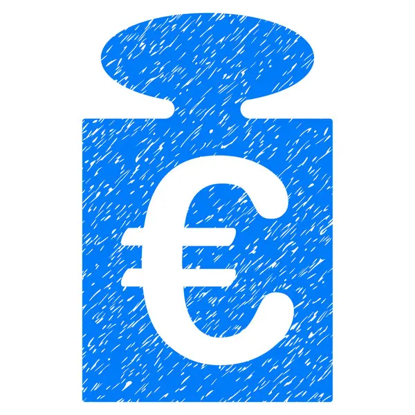 Euro Poids Icône Grunge — Image vectorielle