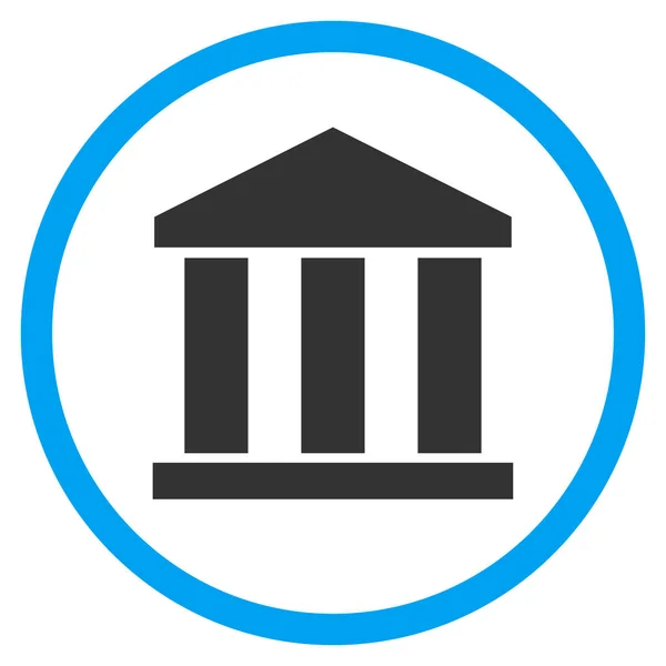 銀行の建物の丸みを帯びたベクトルのアイコン — ストックベクタ