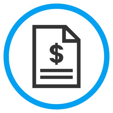 Fatura sayfa vektör simge yuvarlak