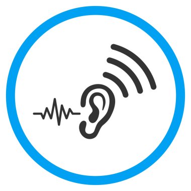 Dinle ve yuvarlak vektör simge iletimi