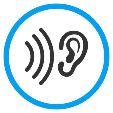 Yuvarlak vektör simge dinle