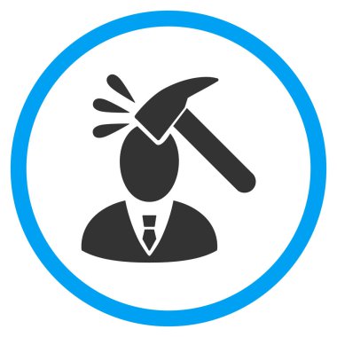 Yöneticisi şok yuvarlak vektör simgesi