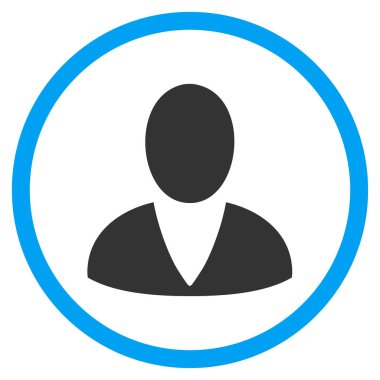 Kullanıcı yuvarlak vektör simgesi