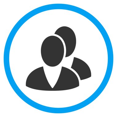 Kullanıcılar yuvarlak vektör simgesi