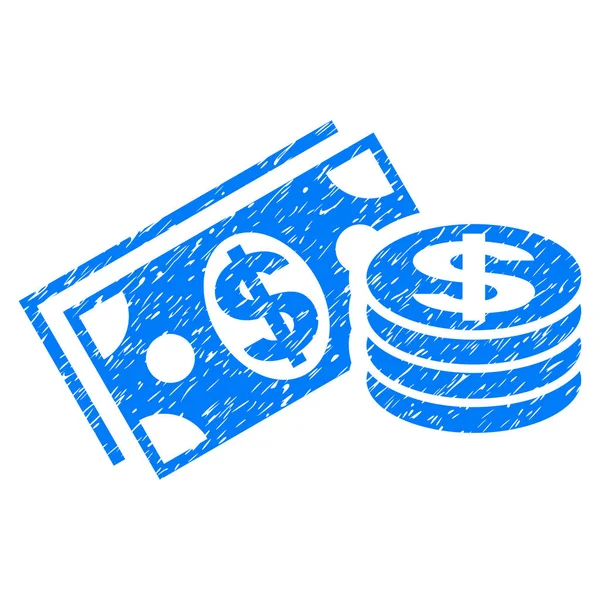 Dollar Cash Grunge Icon — Stock Vector