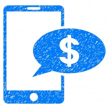 Mobil finansal ileti Grunge simgesi