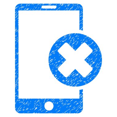 Telefon iptal Grunge simgesi