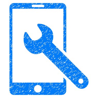 Smartphone kurulum anahtarı Grunge simgesi