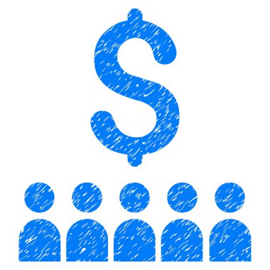 İş eğitim Grunge simgesi