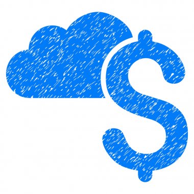 Bulut bankacılık Grunge simgesi