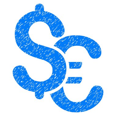 Euro ve dolar Döviz Alım Grunge simgesi