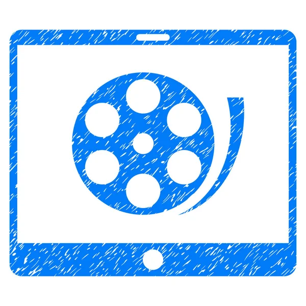 Телефон Video Reel Grunge Icon — стоковый вектор