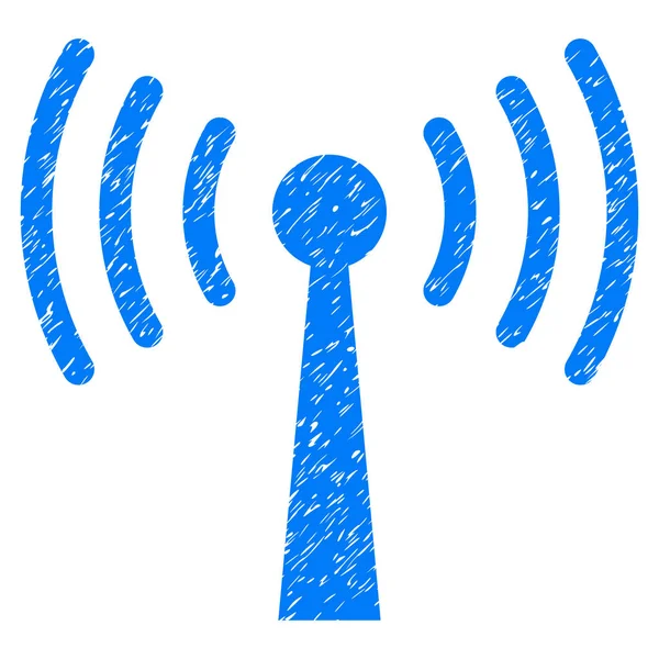 Wi-Fi stanice Grunge ikona — Stockový vektor