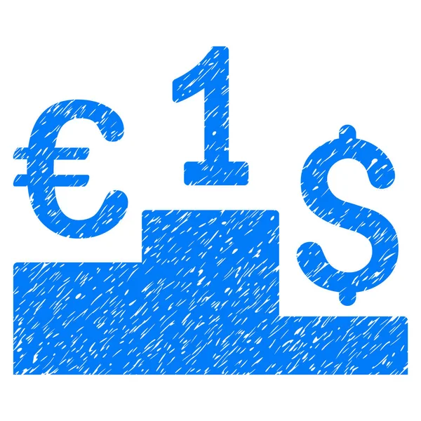 Euro Dollar concurrentie Grunge pictogram — Stockvector