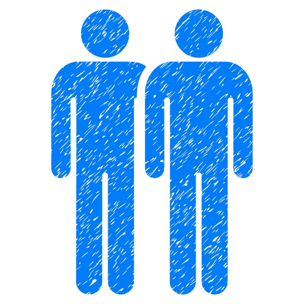 Gay Couple Grunge Icon — Stock Vector