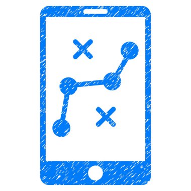 Mobil navigasyon yol Grunge simgesi