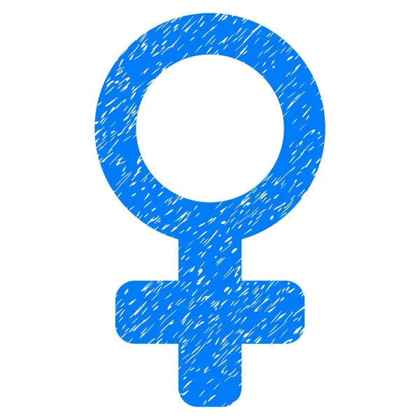 Female Symbol Grunge Icon — Stock Vector