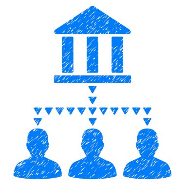 Banka Binası istemci bağlantıları Grunge simgesi