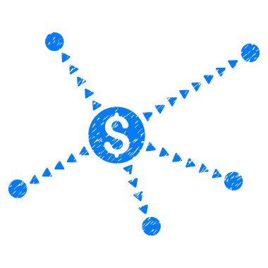 Noktalı finansal bağlantılar Grunge simgesi