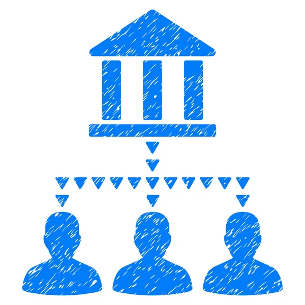 Banka Binası istemci bağlantıları Grunge simgesi