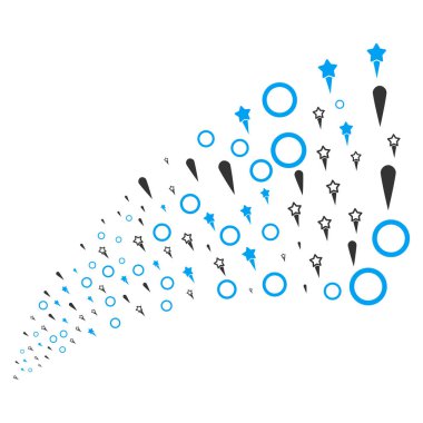 Kaynak akışı konfeti yıldız