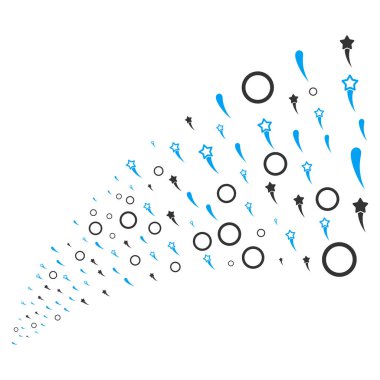 Kaynak akışı konfeti yıldız